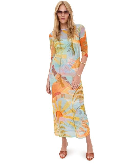 Never Fully Dressed Blue Sky Sydney Mesh Midi Dress