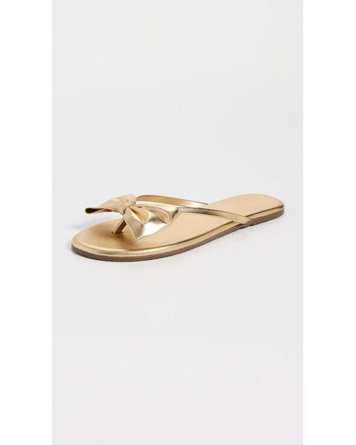 TKEES Black Lily Oversized Bow Flip Flops