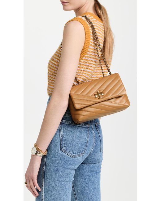 Tory Burch Leather Kira Chevron Small 