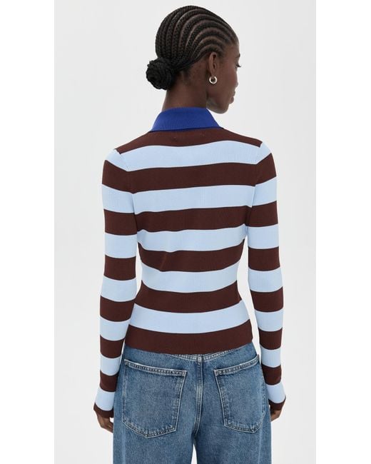 Solid & Striped Blue The Debra Top