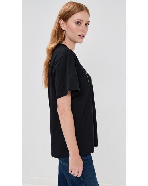 Stella McCartney Black Embroidered Stella Logo T-Shirt