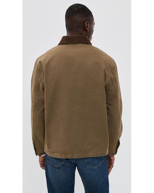 Filson Brown Canvas Outfitter Jacket for men