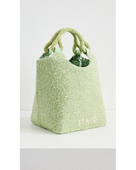 Staud Green Beaded Cote Bag