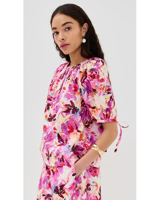 Ulla Johnson Red Vienne Blouse