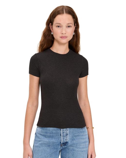 FRAME Black The Rib Baby Tee