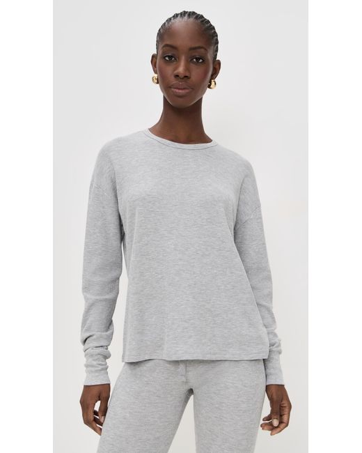 ÉTERNE Gray Oversized Thermal Top