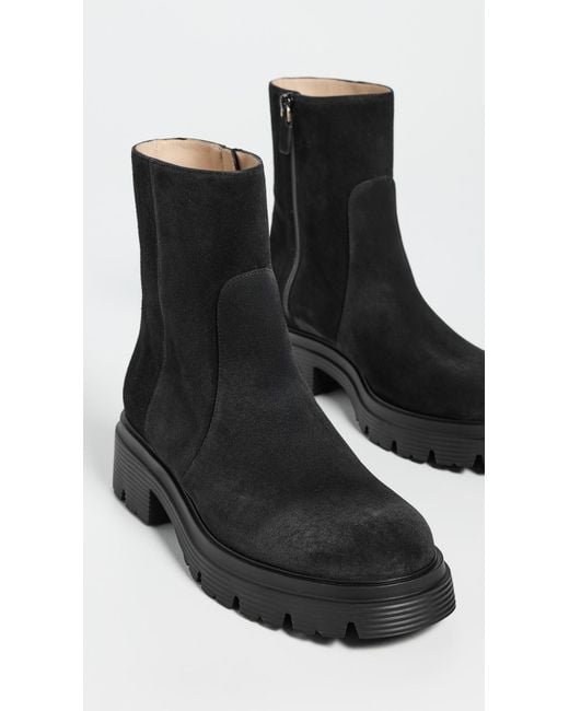 Stuart Weitzman Black Soho Lite Zip Booties