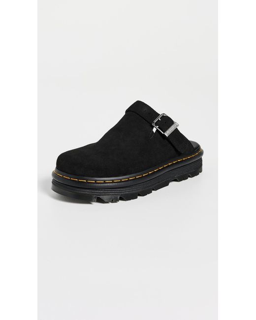 Dr. Martens Black Zeb Zag Mule ( E.H Suede) Shoes