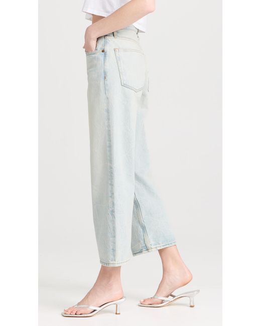 Re/done White Loose Crop Jeans