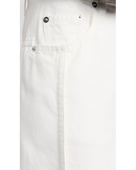 Tibi White Tuck Jeans