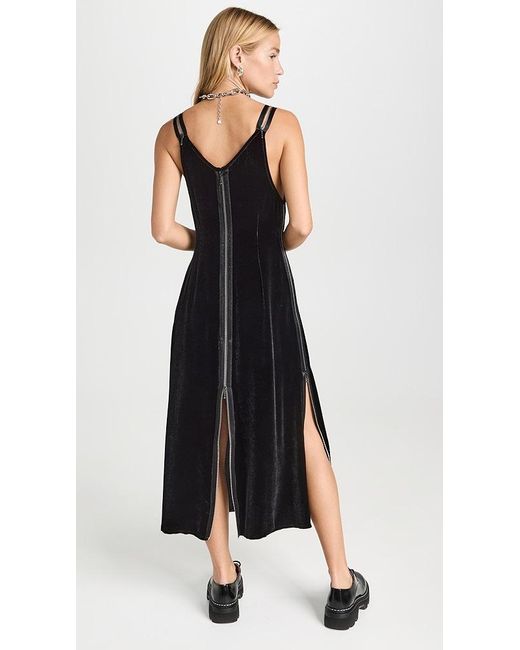 R13 Grunge Slip With Zippers Dress in Black Lyst
