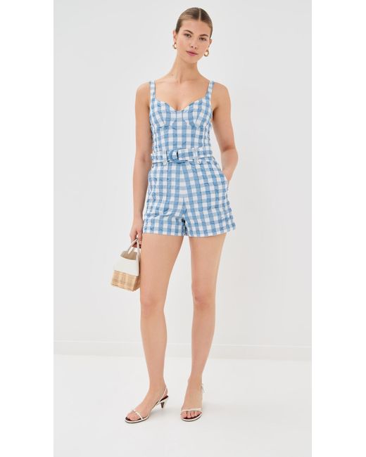 Jonathan Simkhai Blue Kai Bustier Romper