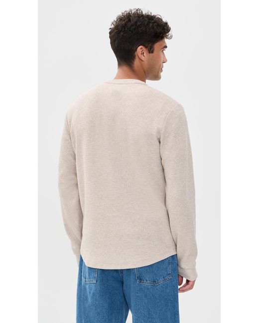 Marine Layer Natural Waffle Henley for men