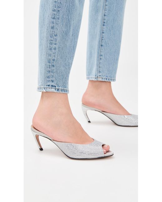 The Attico Metallic Ada Mules