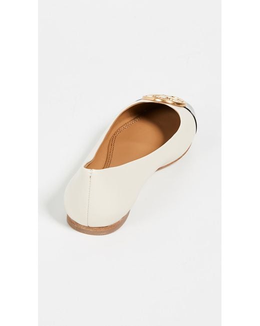 Tory Burch Chelsea Cap Toe Ballet Flats in Natural | Lyst