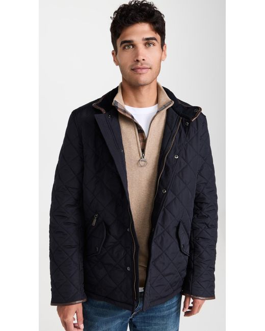 Barbour Blue Powell Quilted Jacket for men