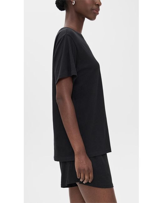 Lunya Black Pima Tee Short Set