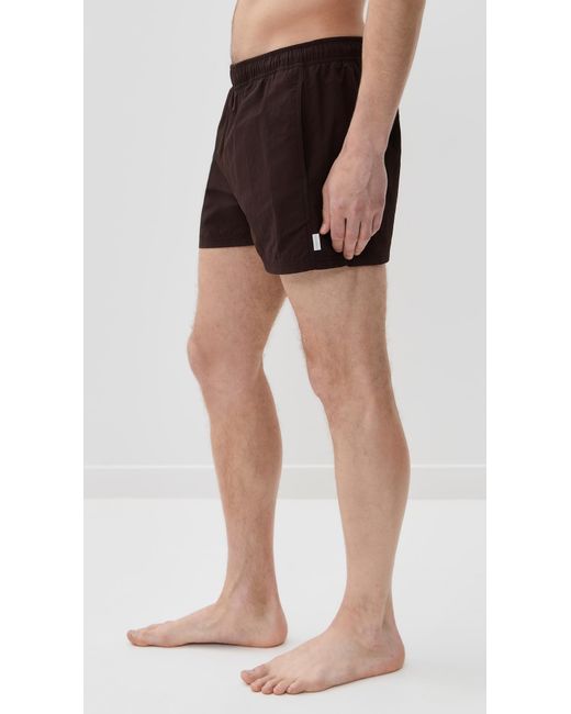 AUTO-REPLY Black Solid Sebastian Swim Trunks 4 for men