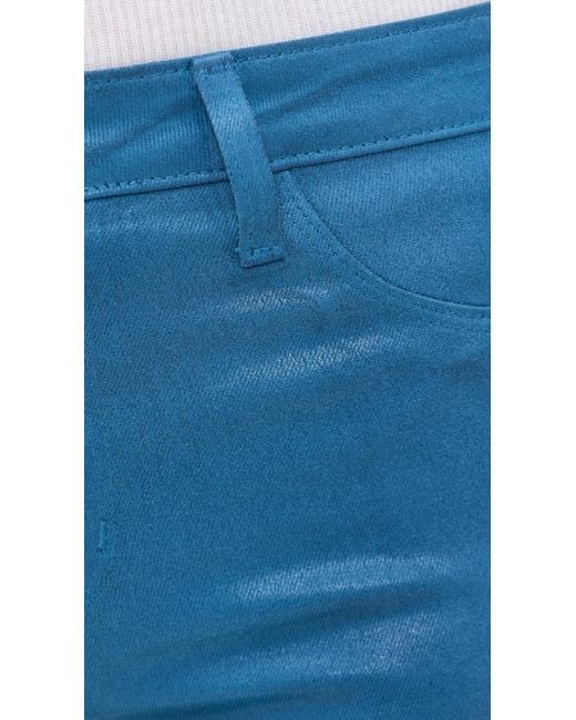 L'Agence Blue Ruth Raw Hem Straight Jeans