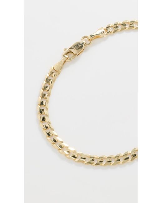 ISA GRUTMAN White 14K Cuban Chain Bracelet