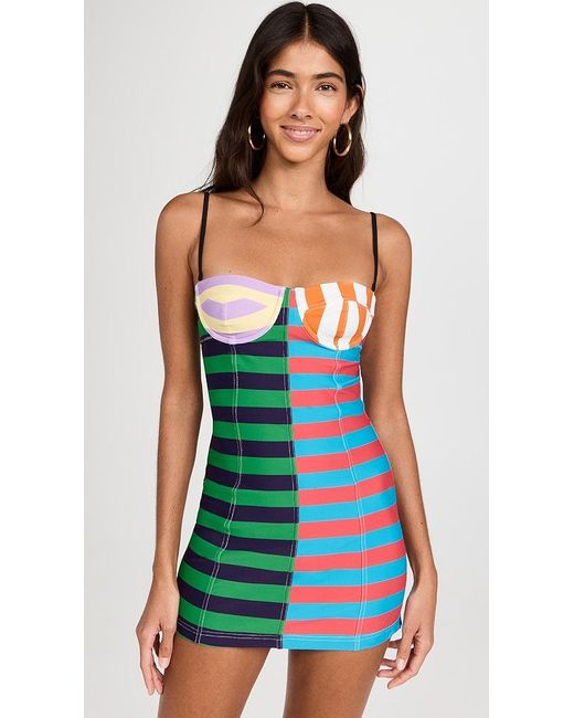 Katie striped midi dress in multicoloured - Staud