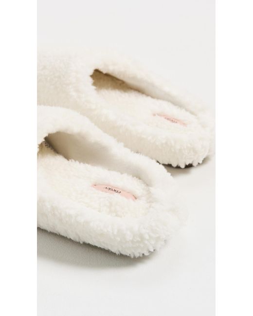 Eberjey White Sherpa Slippers