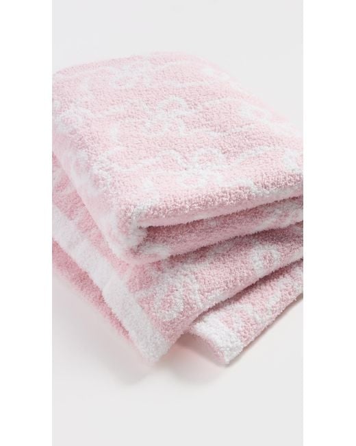 LoveShackFancy Pink Teddy Bow Blanket