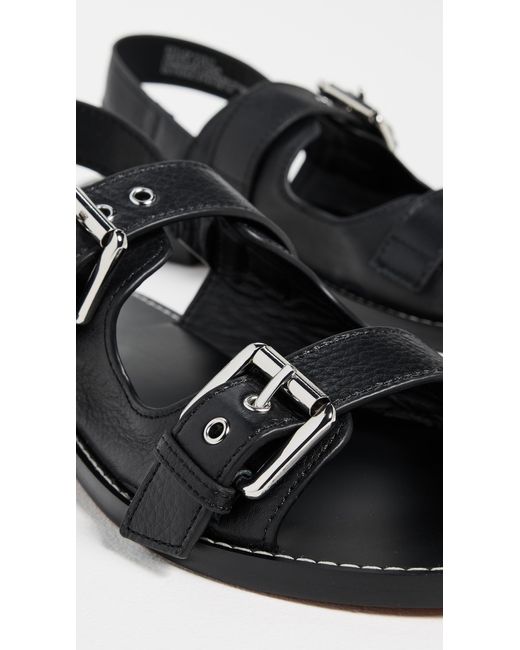 Madewell Black Indie Double Buckle Sandals