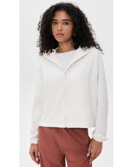 Beyond Yoga White Cross Country Packable Jacket