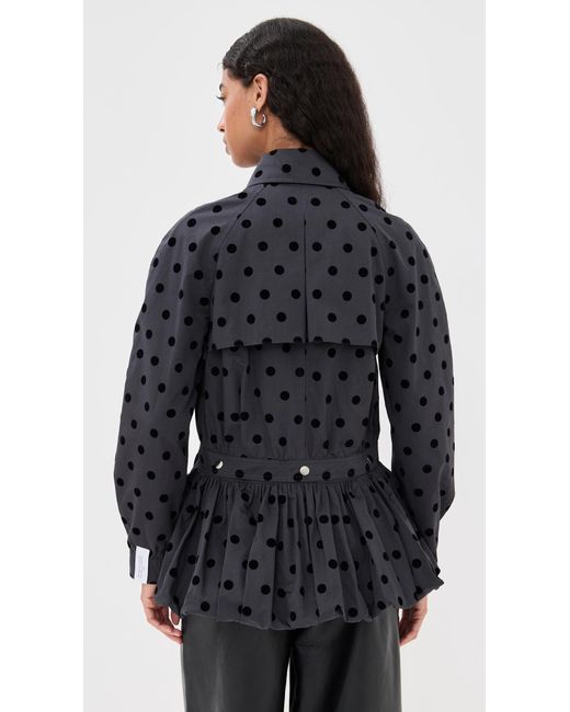 ROKH Black Puff Skirt Buttoned Double Jacket