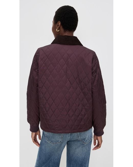 Barbour Purple Marla Quilted Barn Jacket