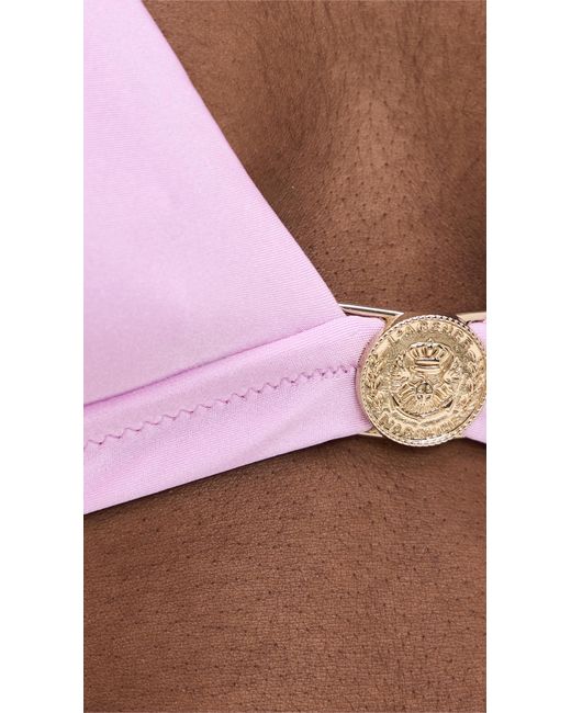 L'Agence Purple Lexie Shimmer Bra Top