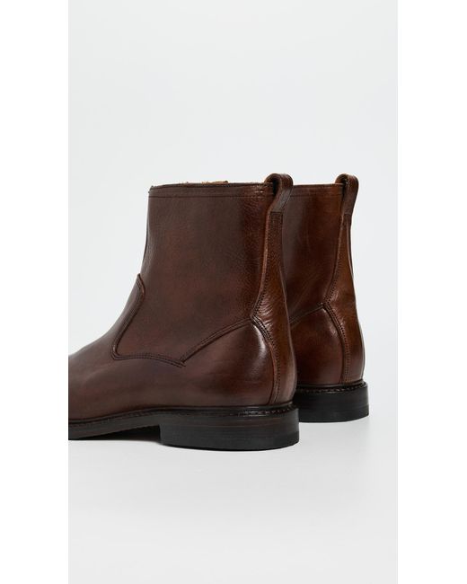 Allen Edmonds Brown Tompkins Leather Western Boots for men
