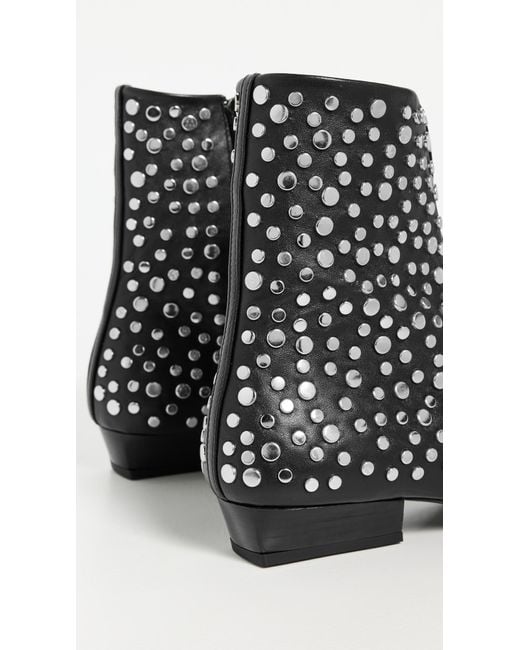Staud Black Wally Flat Ankle Boots