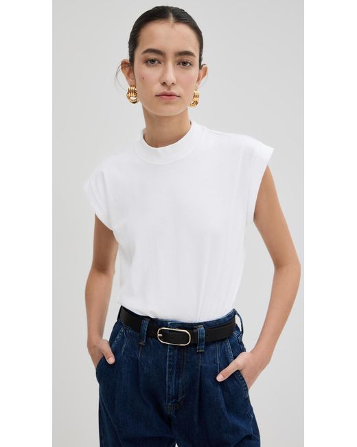 Anine Bing White Caspen Tee