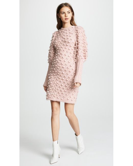 Zimmermann Pink Fleeting Puff Sleeve Bauble Dress
