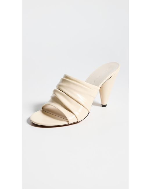Proenza Schouler White Gathered Cone Sandals 85mm