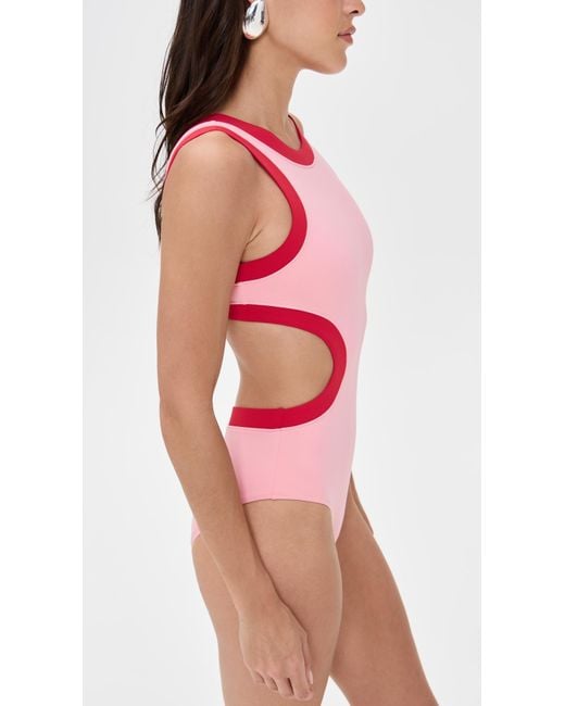 Staud Pink Dolce One Piece