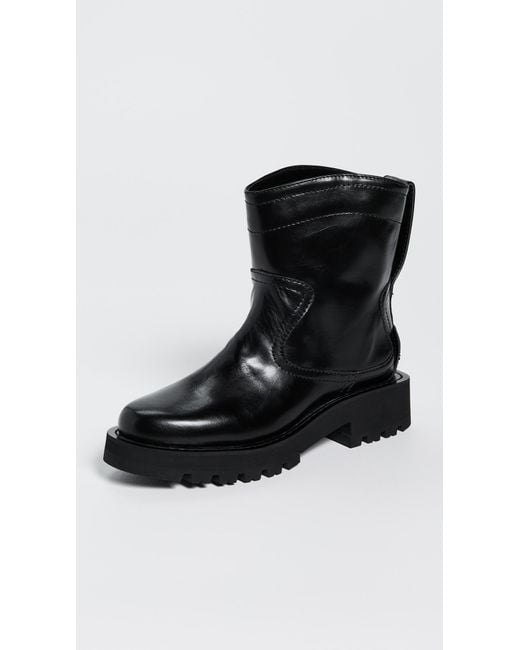 Ganni Black Studs Crinkle Oleatex Low Boots