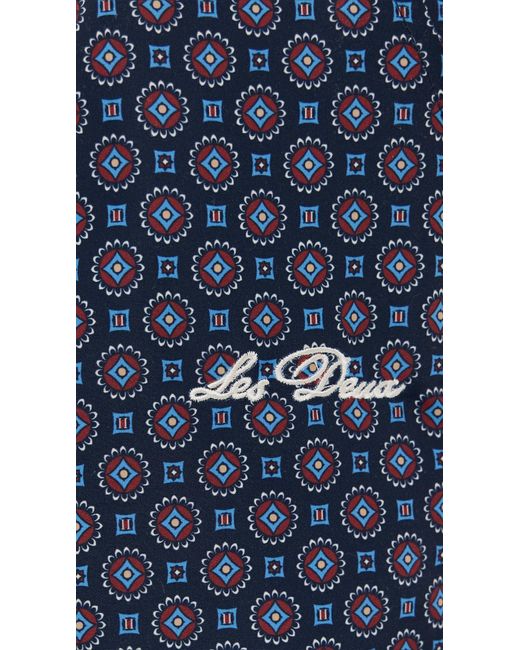 Les Deux Blue Stan Ornament Aop Swim Shorts 2.0 for men