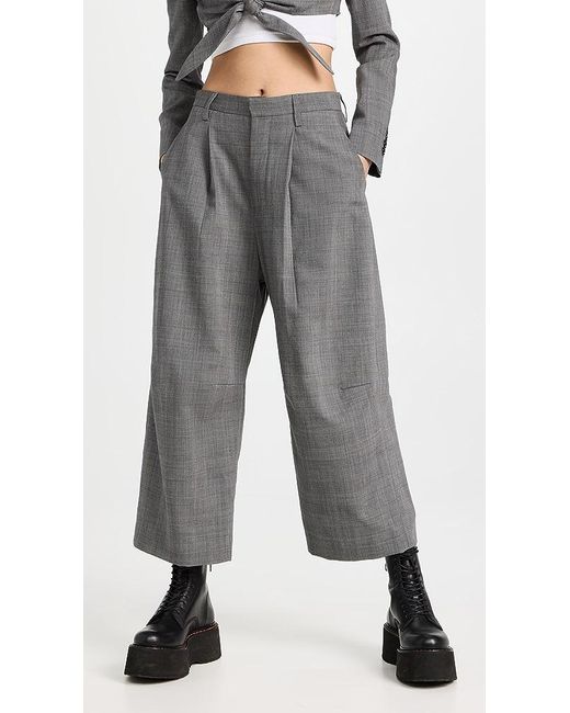 R13 Gray Articulated Knee Trousers