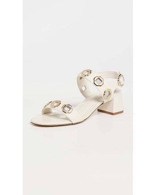 Larroude White Milan Sandals