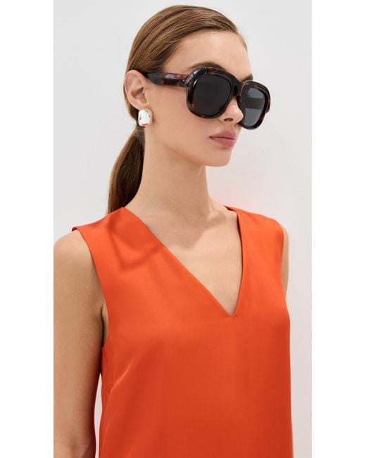 Dries Van Noten Black Round Sunglasses