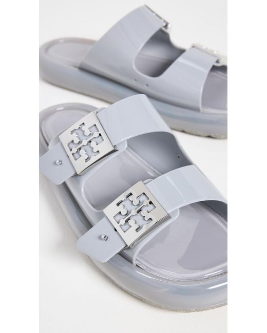 ★Tory Burch★可愛くて快適★Buckle Bubble Jelly★サンダル Tory Burch Bubble Jelly Slides in iridescent sea , size 5