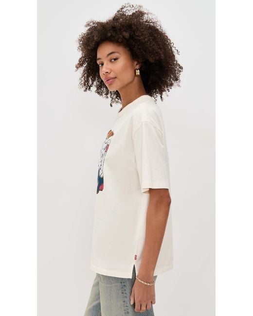 Levi's White Graphic Tabor Tee