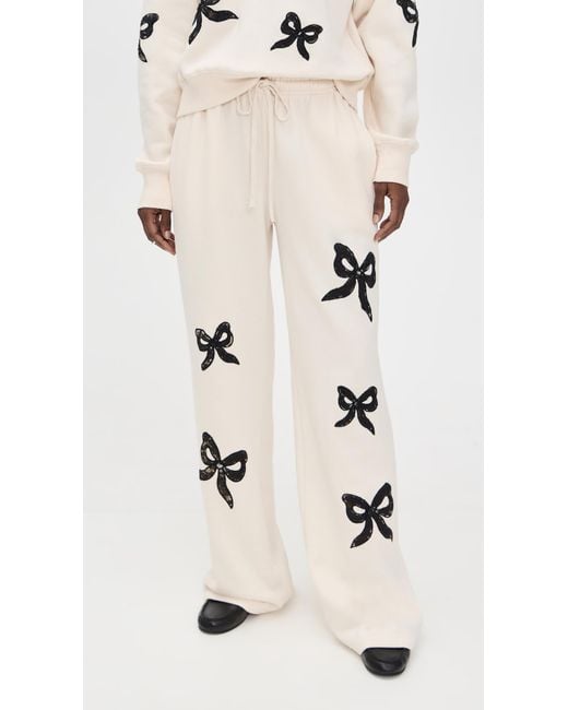 LoveShackFancy Natural Elma Sweatpants