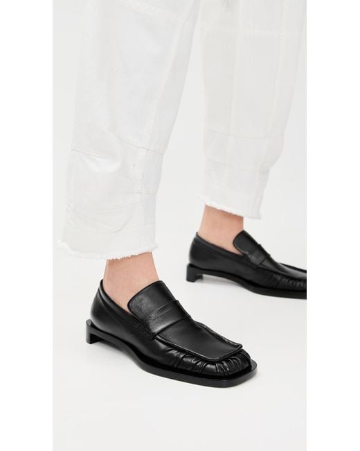 Jil Sander Black Heeled Loafers
