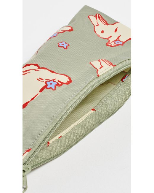 Baggu White Flat Pouch Set