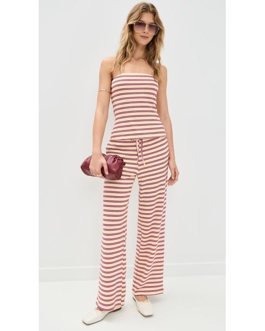 Bailey Rose Red Striped Strapless Top