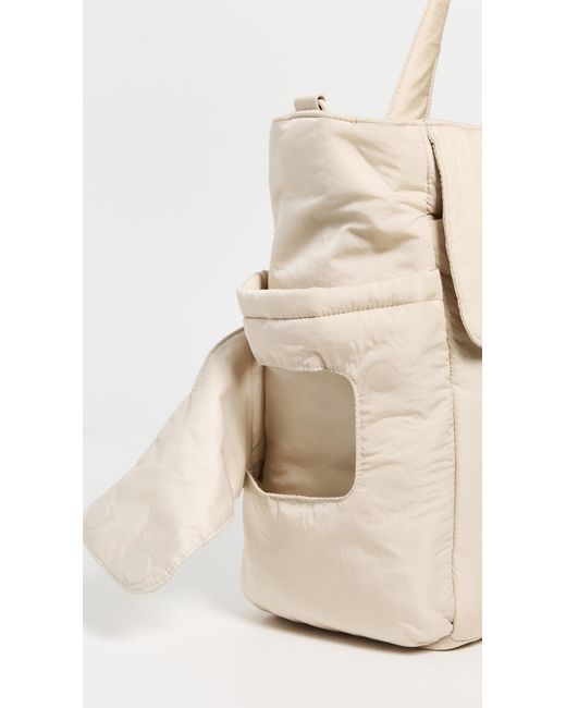 CALPAK White Diaper Tote Bag With Laptop Sleeve
